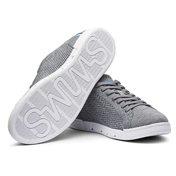 SWIMS Mens Tennis Knit 2.0 Sneakers US 8 EU 41 Grey Knit NWOB - Picture 1 of 12
